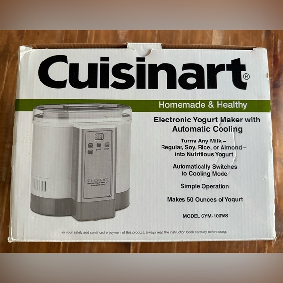 Cuisinart Electronic Yogurt Maker Automatic Cooling BPA Free Discontinued New - Picture 4 of 13